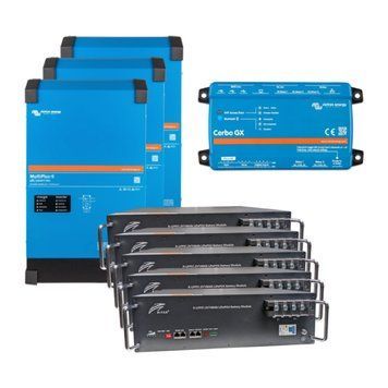 VictronEnergy MultiPlus-II + Ritar R-LFP51.2V100AH Система безперебійного живлення3 фази, 12кВт, 25кВт●год 99-00020119 фото